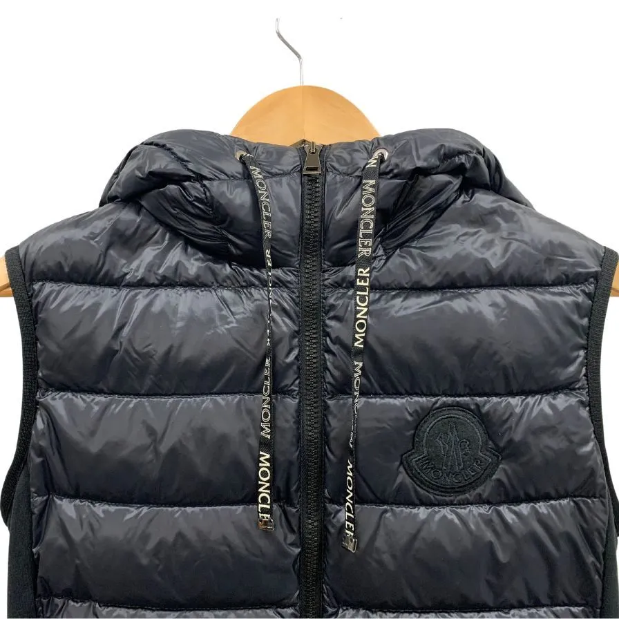 極美品◆モンクレール ダウンベスト ジレ 2019 サイズS ブラック GILET MONCLER 【AFB43】