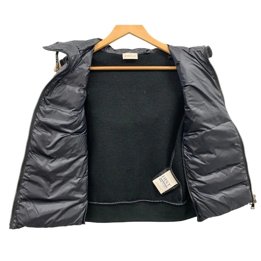 極美品◆モンクレール ダウンベスト ジレ 2019 サイズS ブラック GILET MONCLER 【AFB43】