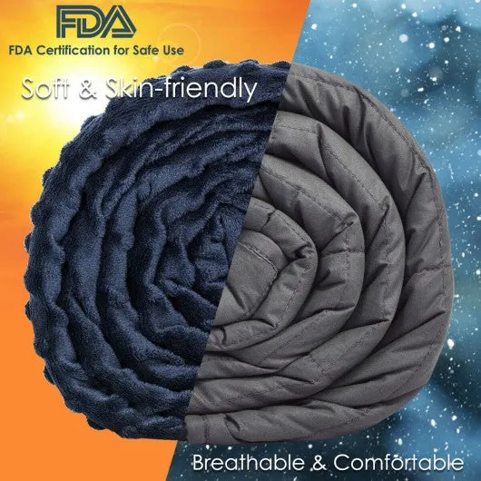 10 lbs Removable Super Weighted Blanket with Glass Bead