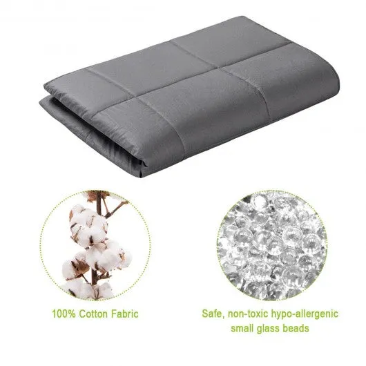 100% Cotton Weighted Blanket with Glass Beads-15 lbs