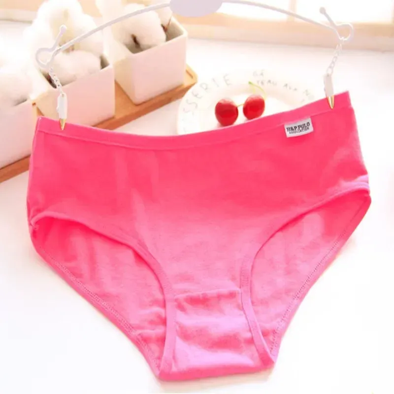 10Pcs/Lot Teens Teenage Panties Kids Underwear Children Cotton Kids Girls Solid Color Puberty 10-16years