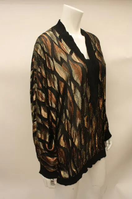 1980s Metallic Sheer Dress or Tunic