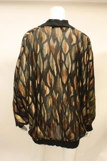 1980s Metallic Sheer Dress or Tunic