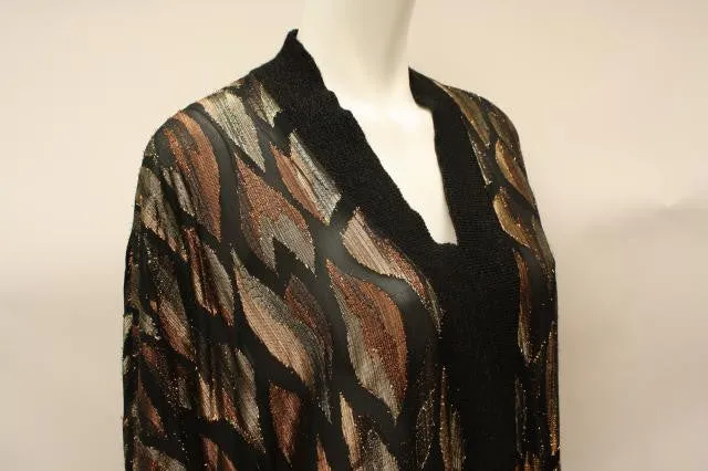 1980s Metallic Sheer Dress or Tunic