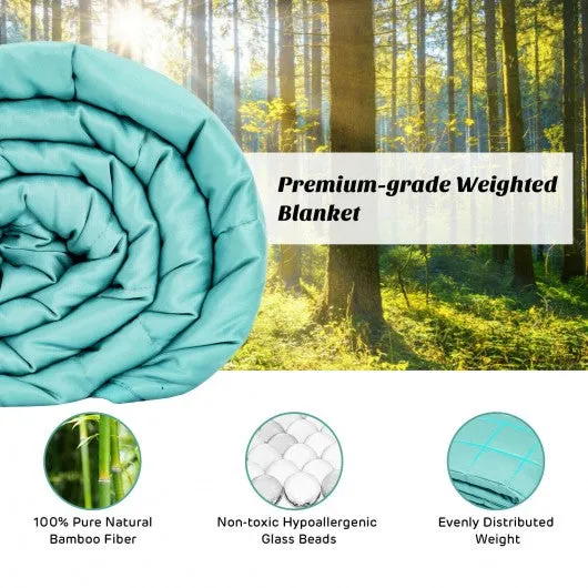 20 lbs 60" x 80" Heavy Weighted Soft Breathable Blanket w/Natural Bamboo Fabric