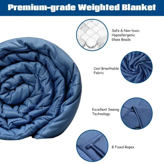 20lbs Premium Cooling Heavy Weighted Blanket-Light Blue