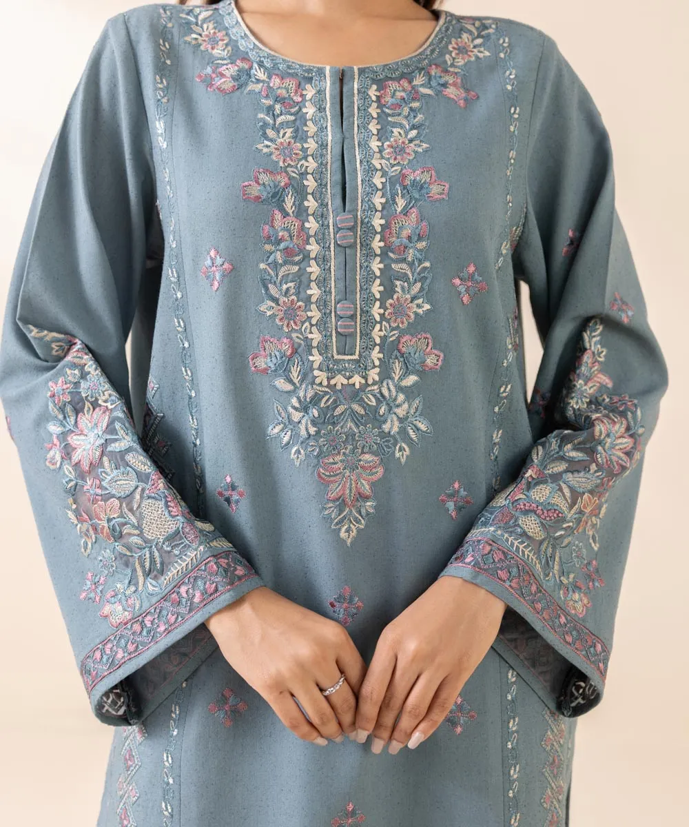 3 Piece - Embroidered Karandi Suit