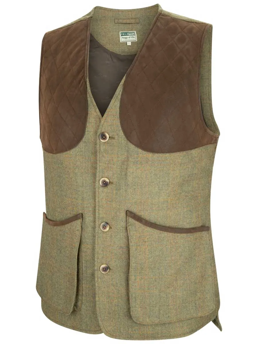 30% OFF HOGGS OF FIFE Kinloch Technical Tweed Field Waistcoat - Mens - Autumn Bracken - Size: MEDIUM