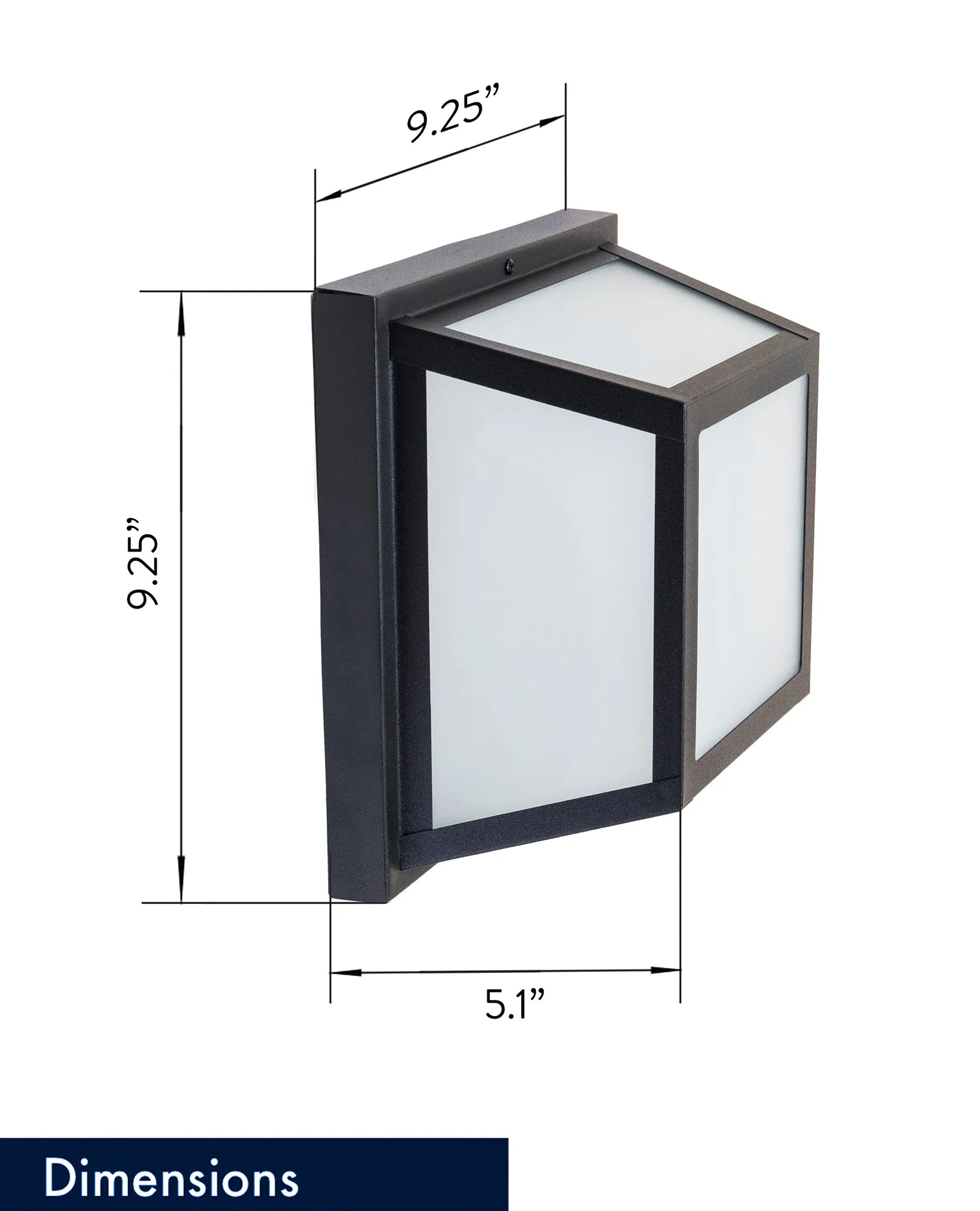 9.25” Integrated LED Square Ceiling Light, 1200 Lumens, 3K, Frosted Glass, In 3 Finishes