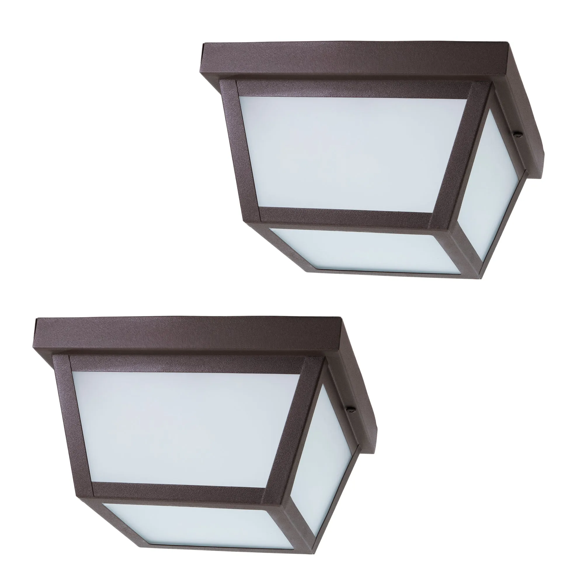 9.25” Integrated LED Square Ceiling Light, 1200 Lumens, 3K, Frosted Glass, In 3 Finishes