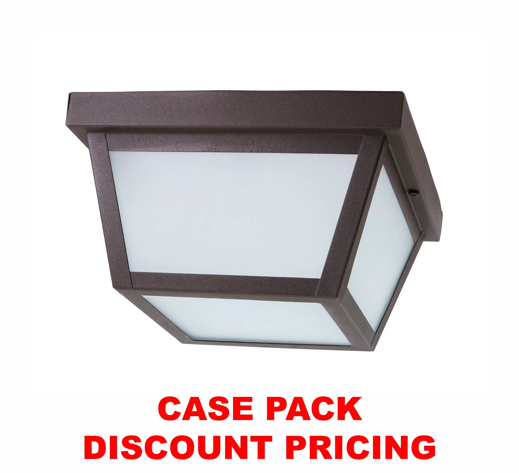 9.25” Integrated LED Square Ceiling Light, 1200 Lumens, 3K, Frosted Glass, In 3 Finishes