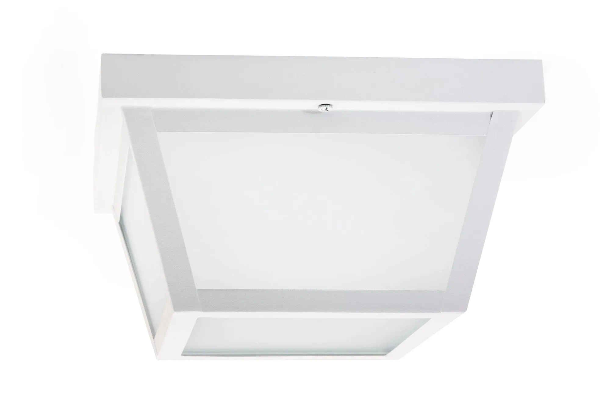 9.25” Integrated LED Square Ceiling Light, 1200 Lumens, 3K, Frosted Glass, In 3 Finishes