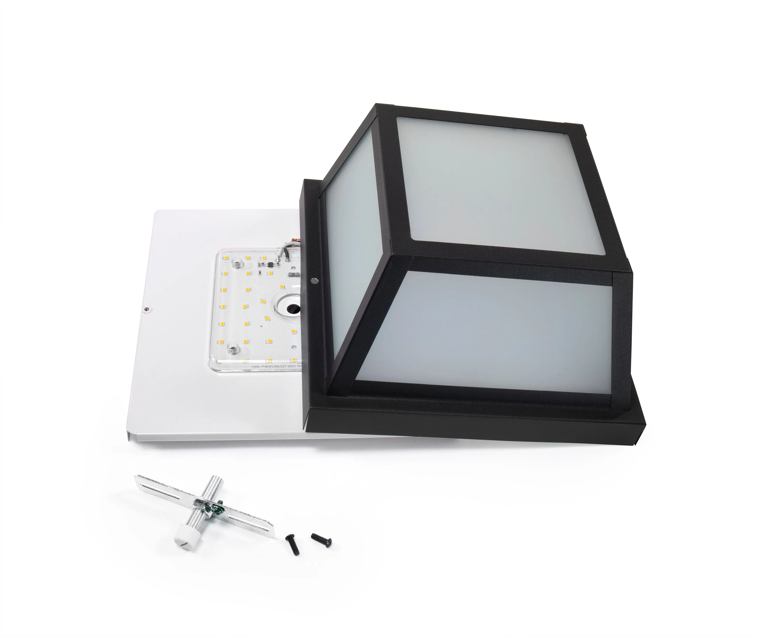 9.25” Integrated LED Square Ceiling Light, 1200 Lumens, 3K, Frosted Glass, In 3 Finishes