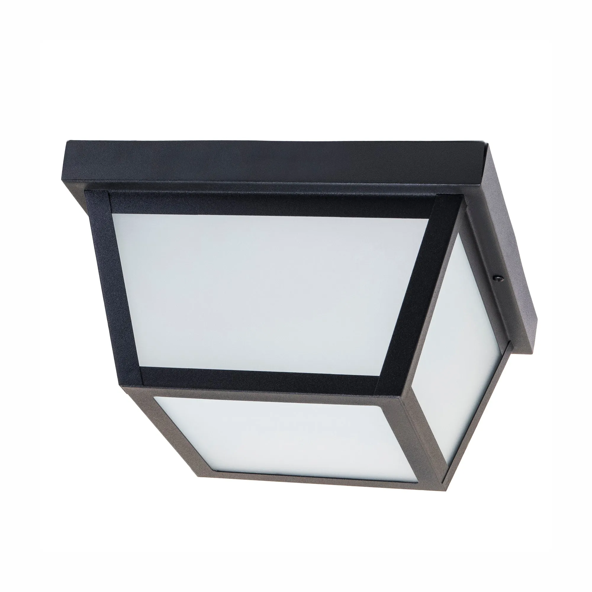 9.25” Integrated LED Square Ceiling Light, 1200 Lumens, 3K, Frosted Glass, In 3 Finishes