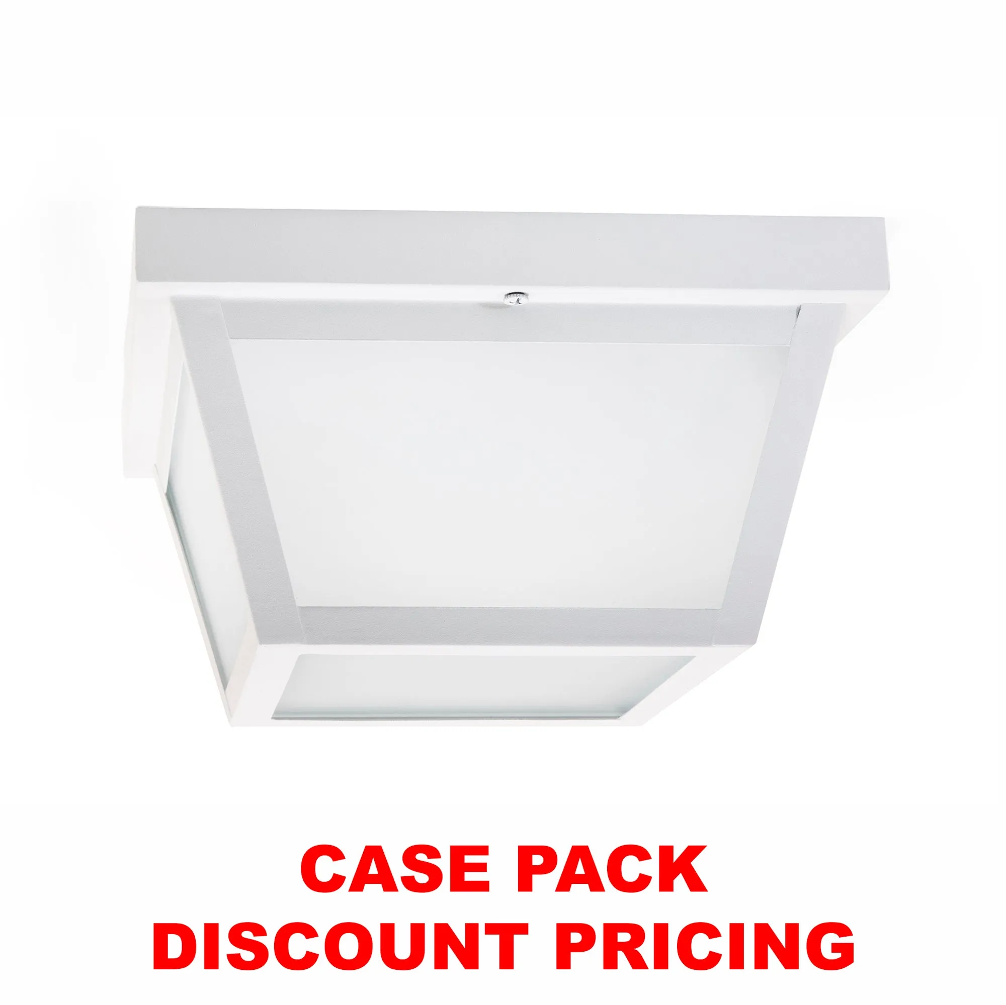 9.25” Integrated LED Square Ceiling Light, 1200 Lumens, 3K, Frosted Glass, In 3 Finishes