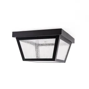 9.25” Integrated LED Square Ceiling Light, 1200 Lumens, 3K, Seedy Glass, in 3 Finishes