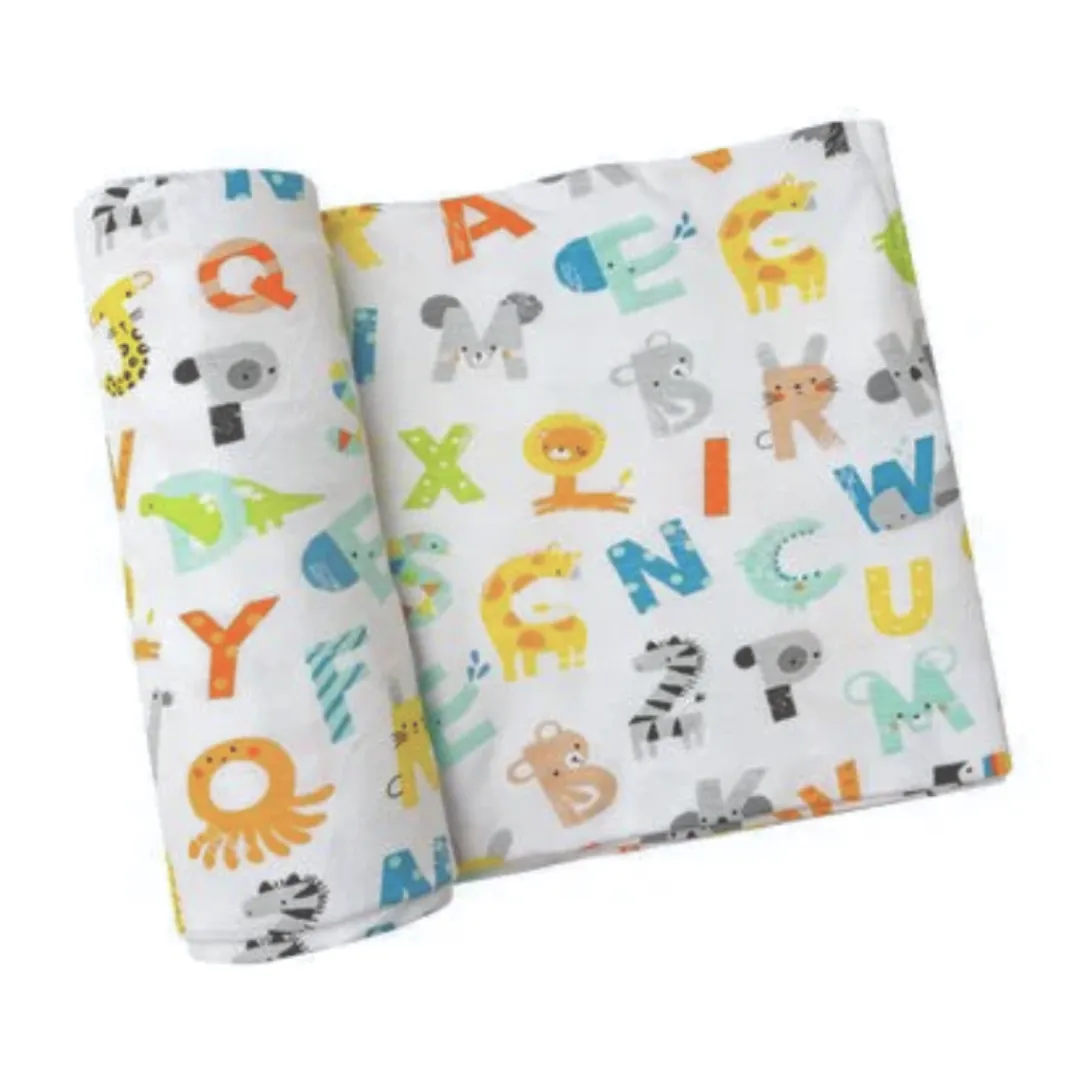 Animal ABC Swaddle Blanket