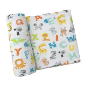 Animal ABC Swaddle Blanket