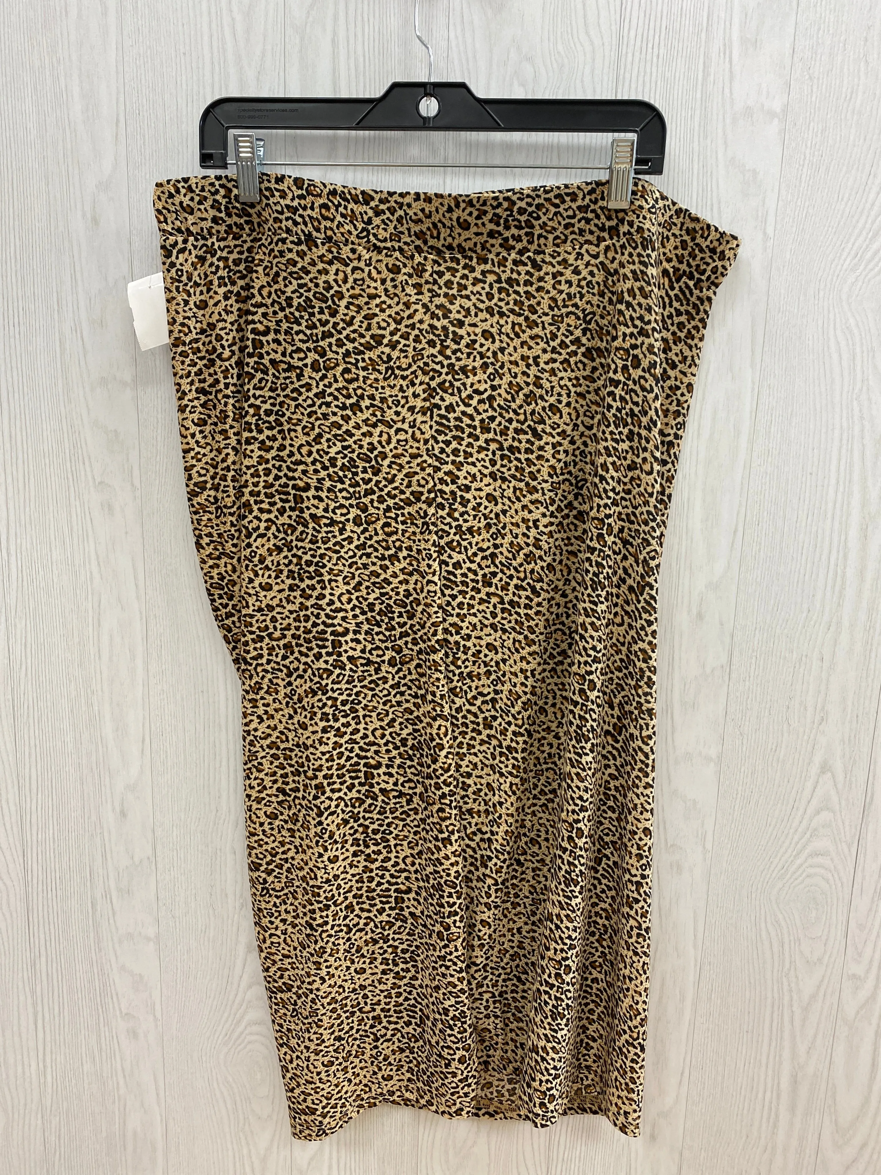 Animal Print Skirt Midi Shein, Size 3x