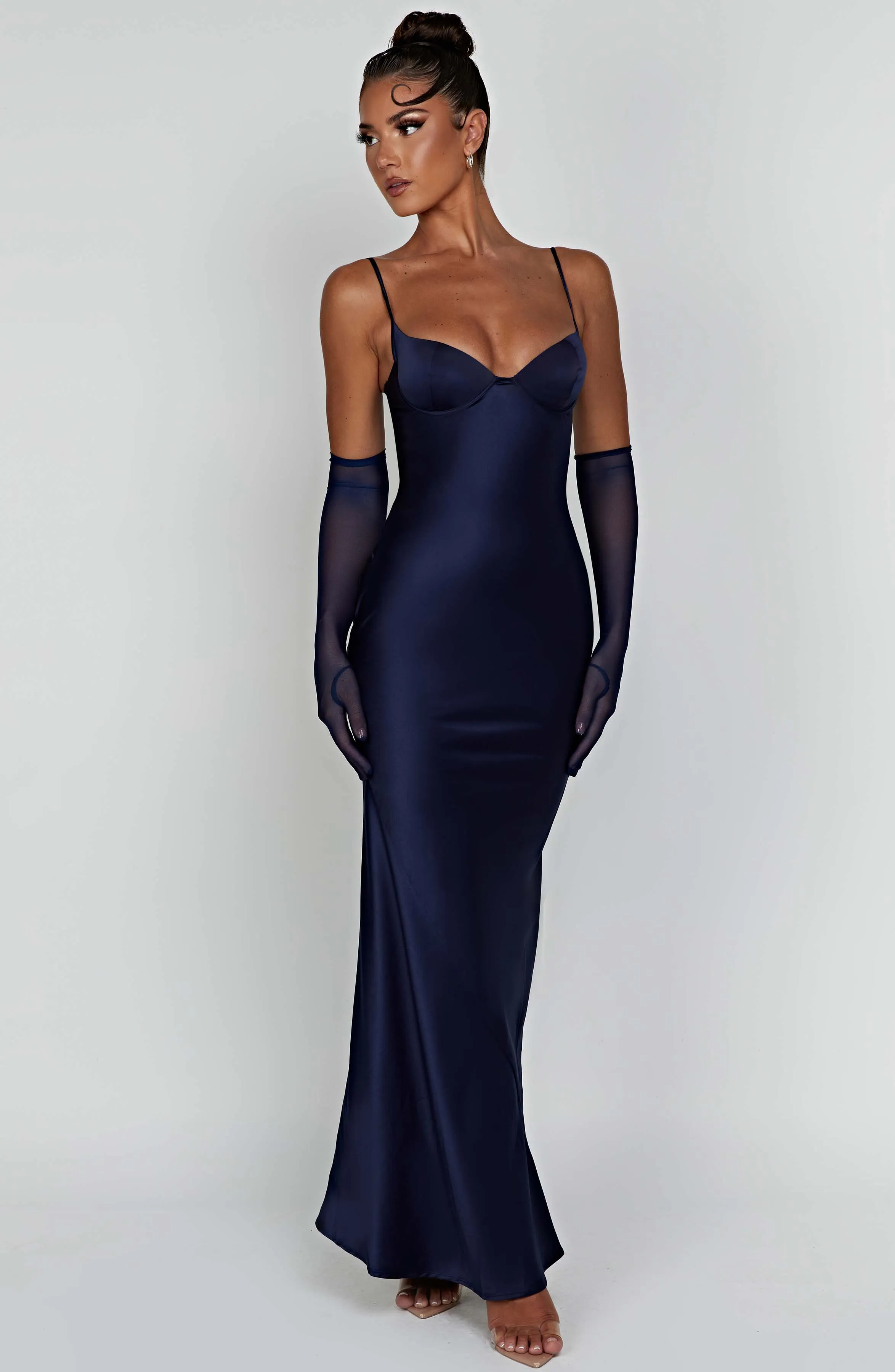 Athena Maxi Graceful Dress - Navy