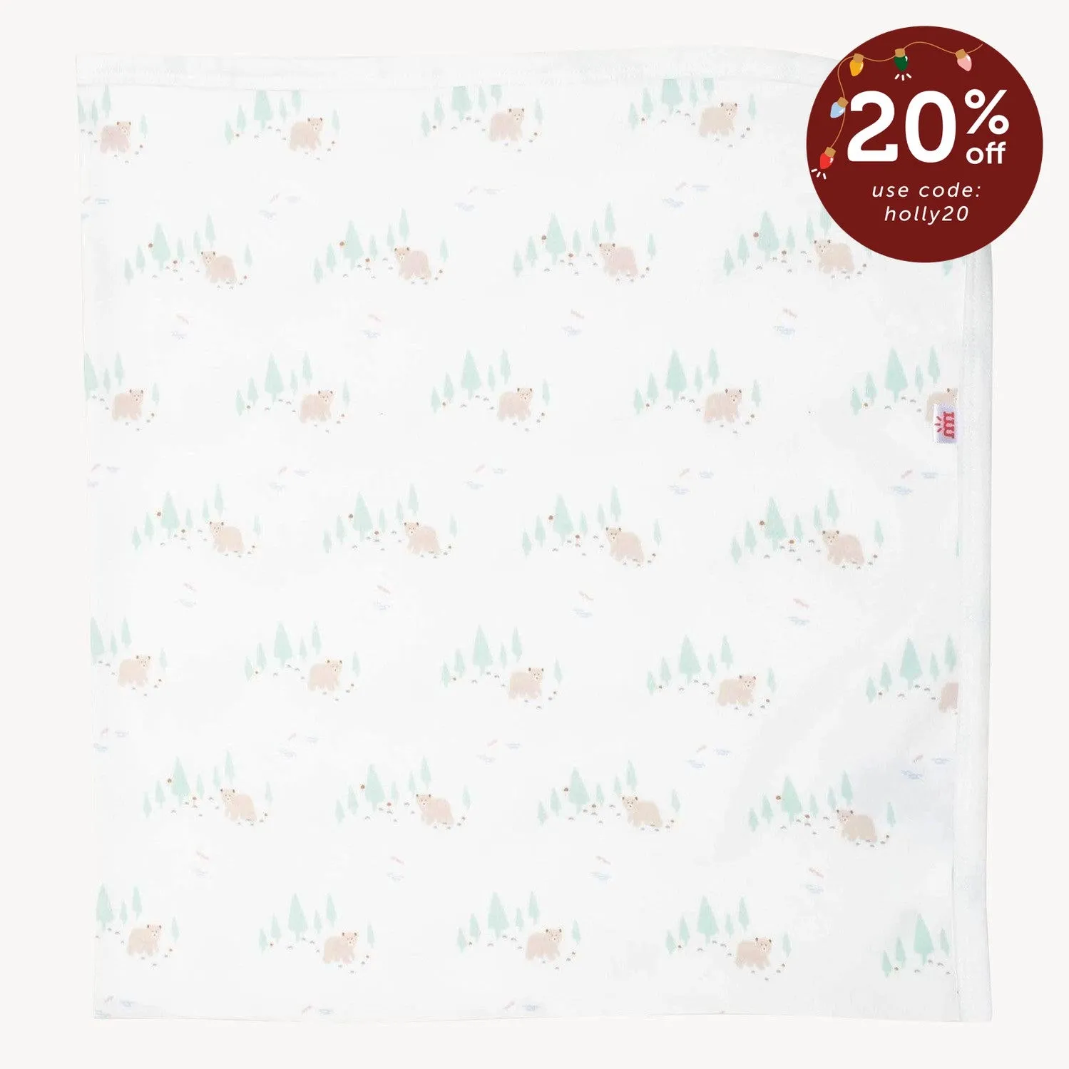 babe in the woods organic cotton baby blanket