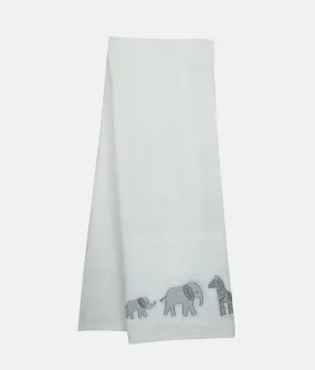 Baby Bath Towel – Grey Safari Theme