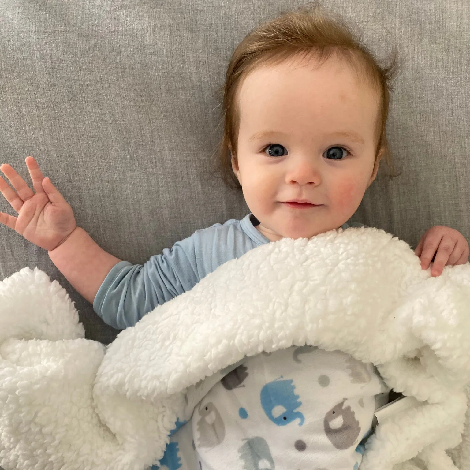 Baby Blanket Blue Elephant