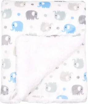 Baby Blanket Blue Elephant