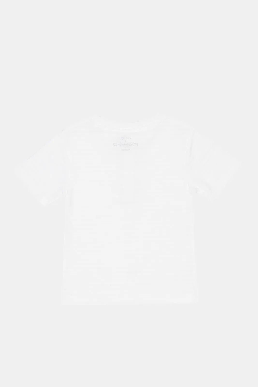 Baby Boys White Jacquard Henley T-Shirt