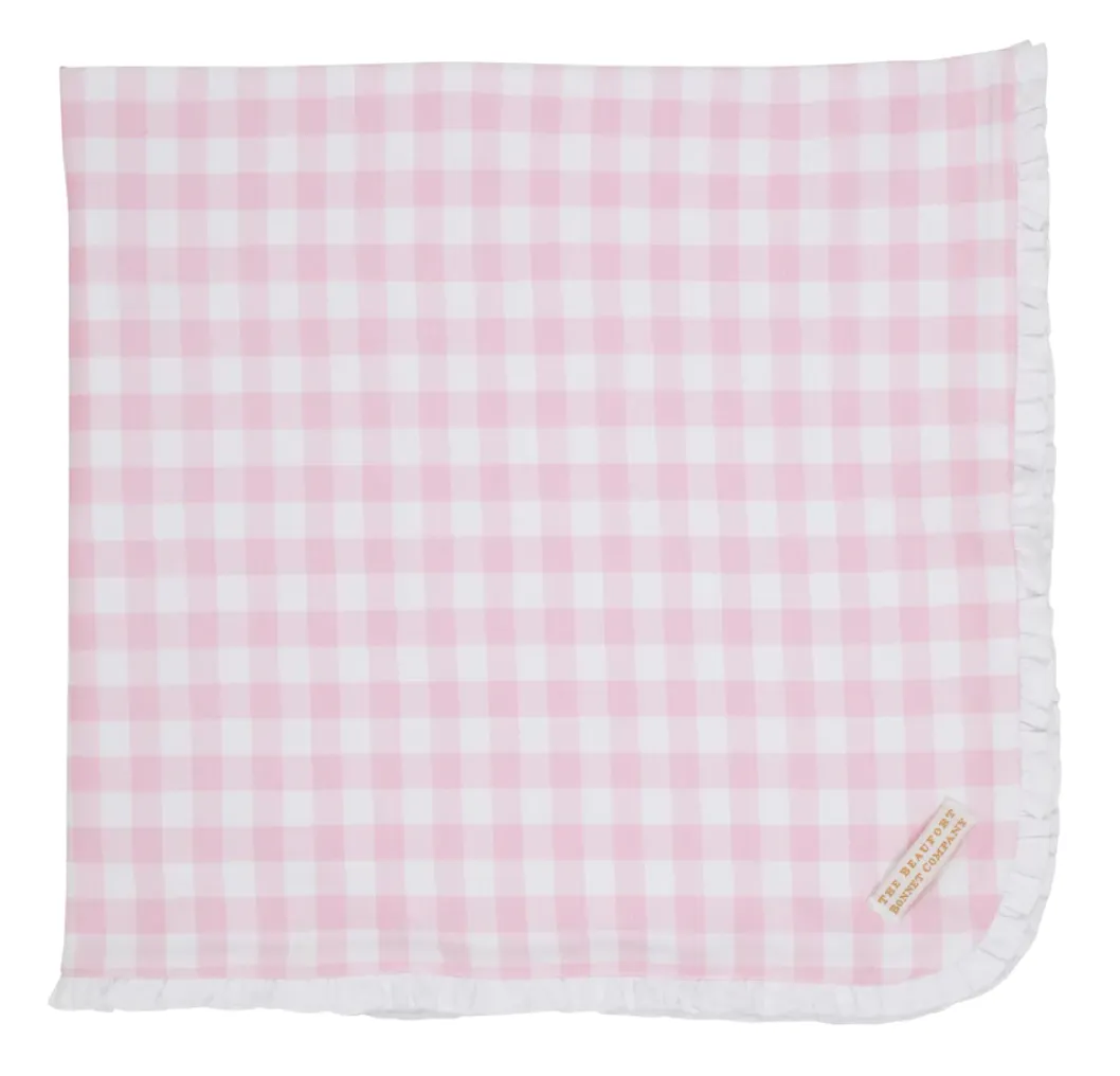 Baby Buggy Blanket - Palm Beach Pink Gingham