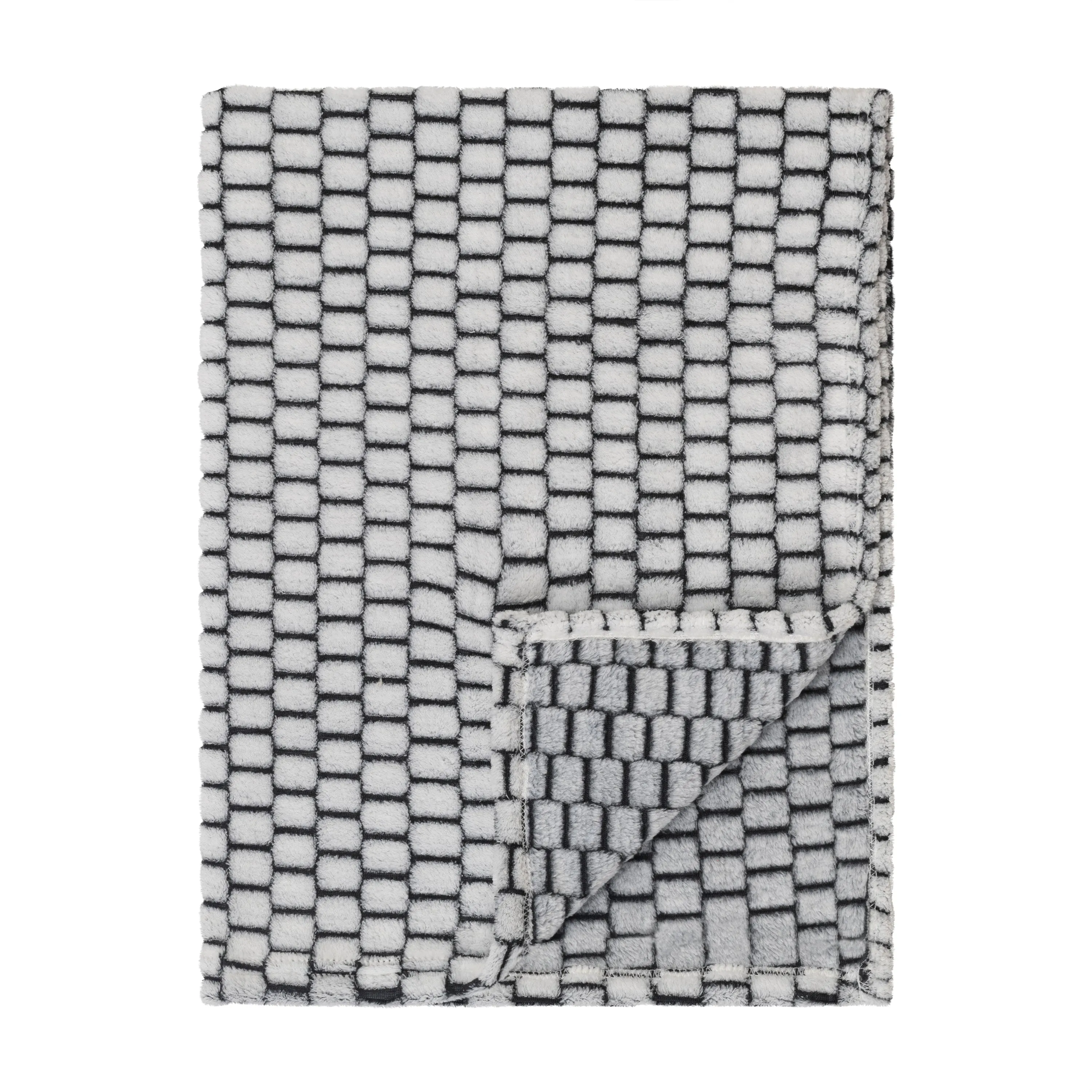 Baby Fleece Blanket - 30" by 40" - Black/White