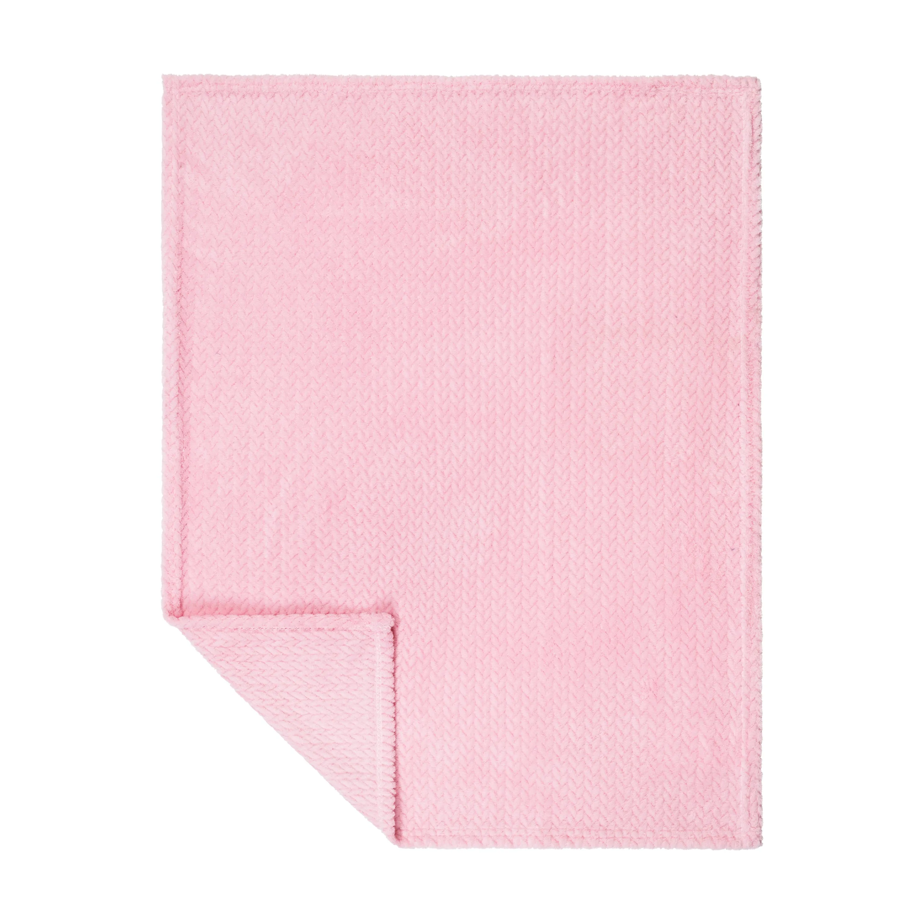 Baby Fleece Blanket - 30" by 40" - Cotton Candy Pink