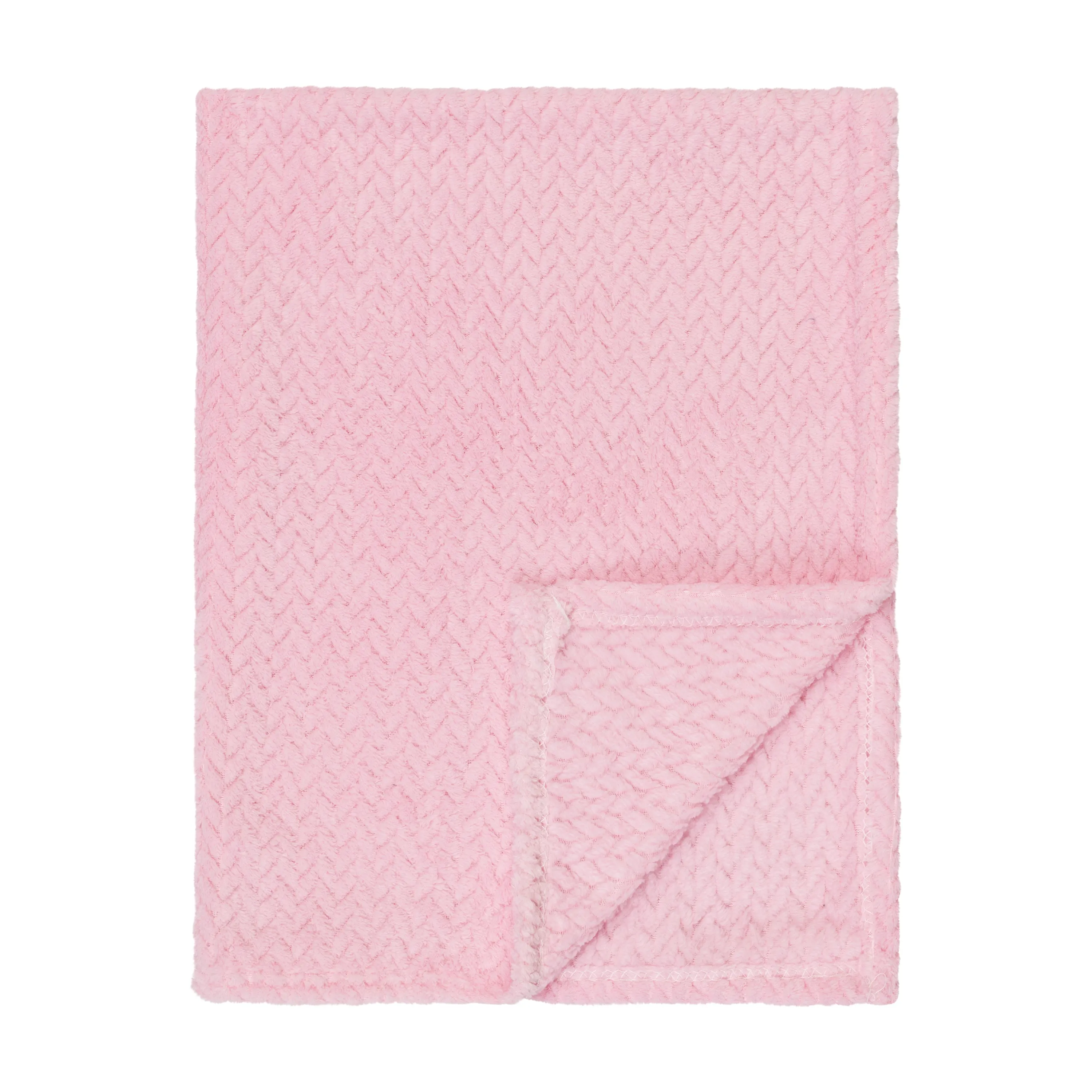 Baby Fleece Blanket - 30" by 40" - Cotton Candy Pink