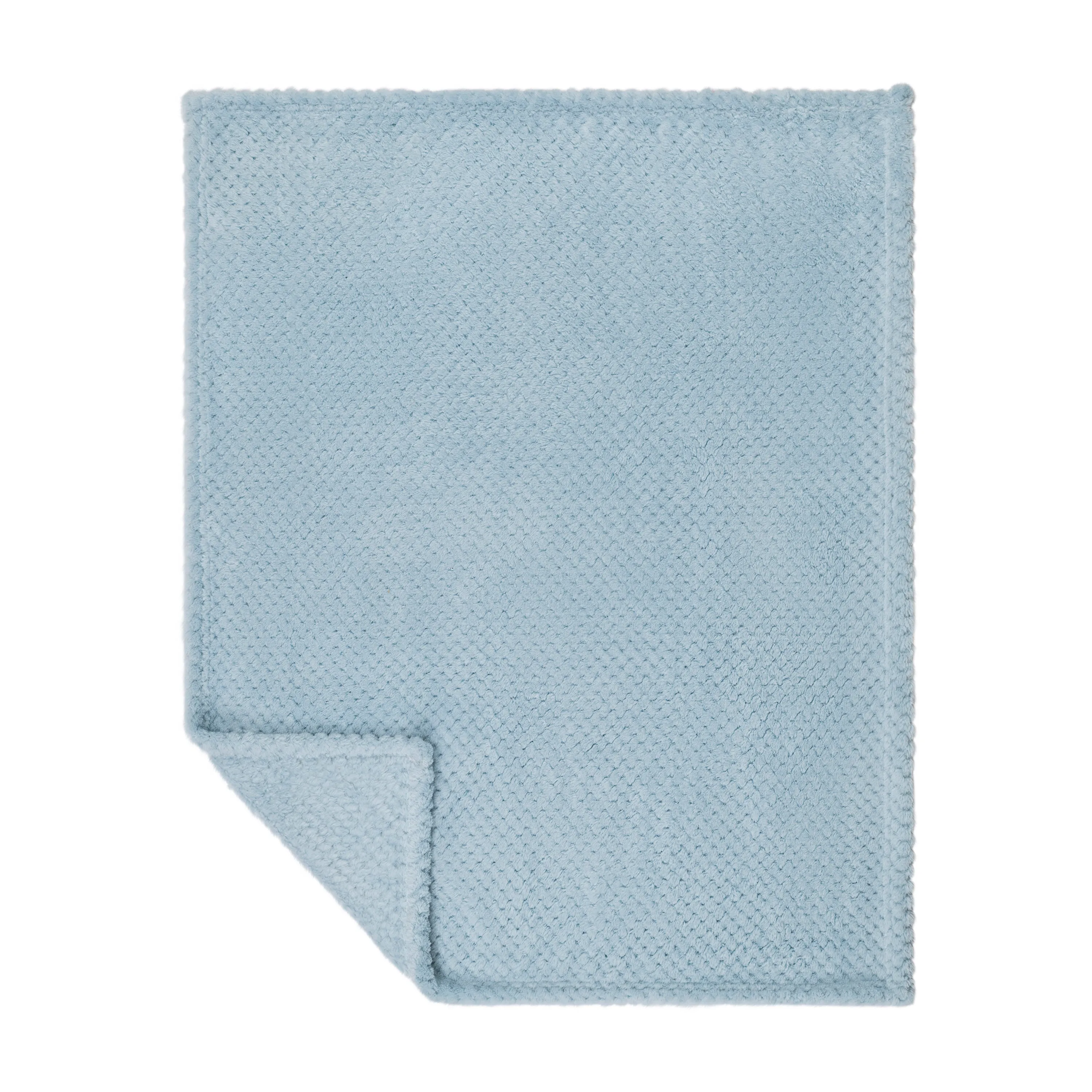 Baby Fleece Blanket - 30" by 40" - Light Blue