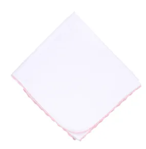 Baby Joy Fall Embroidered Receiving Blanket - Pink