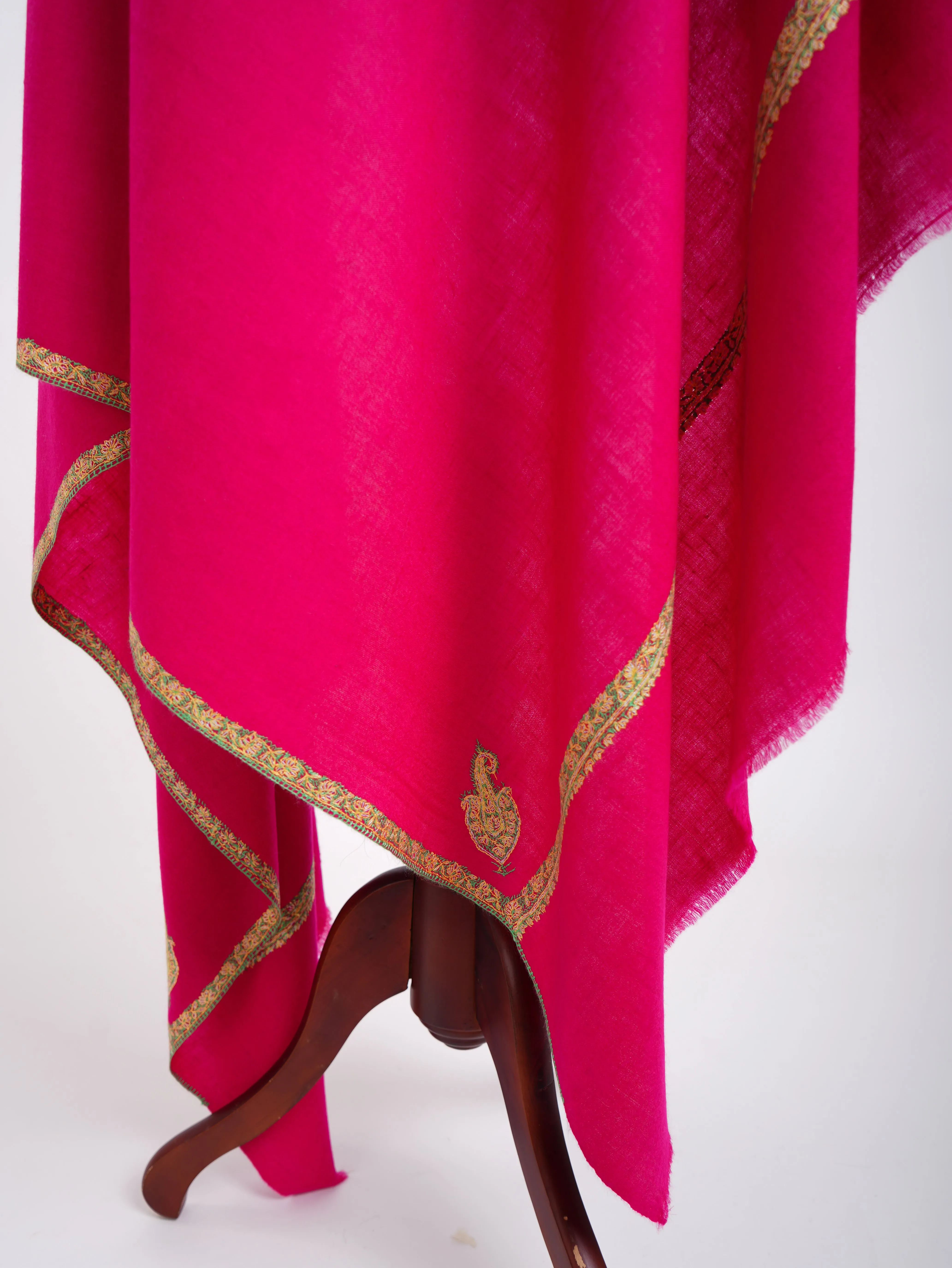 Baildar Handmade Pashmina Shawl Magenta Pink