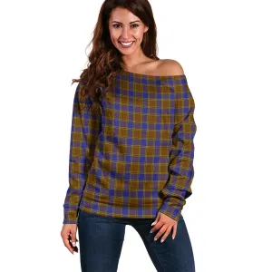 Balfour Tartan Off Shoulder Women Sweater