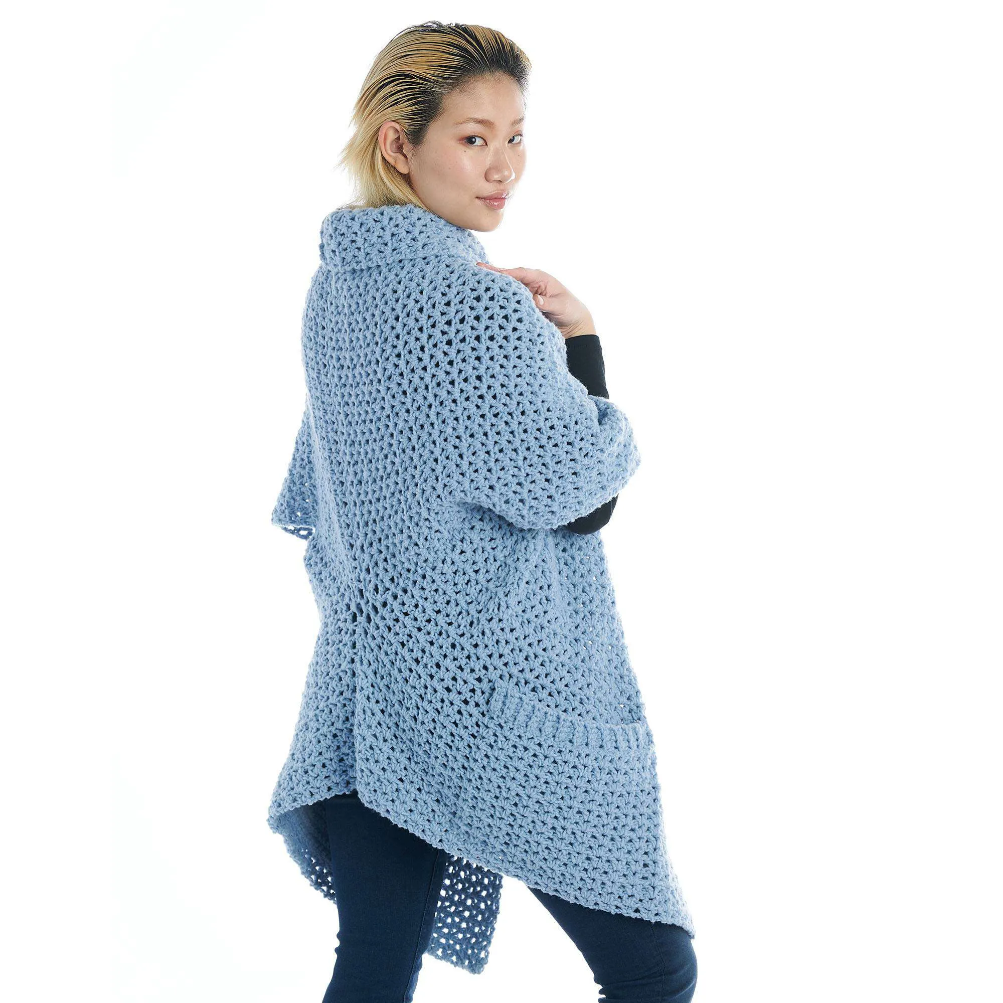 Bernat Cozy Crochet Pocket Shawl Cardigan