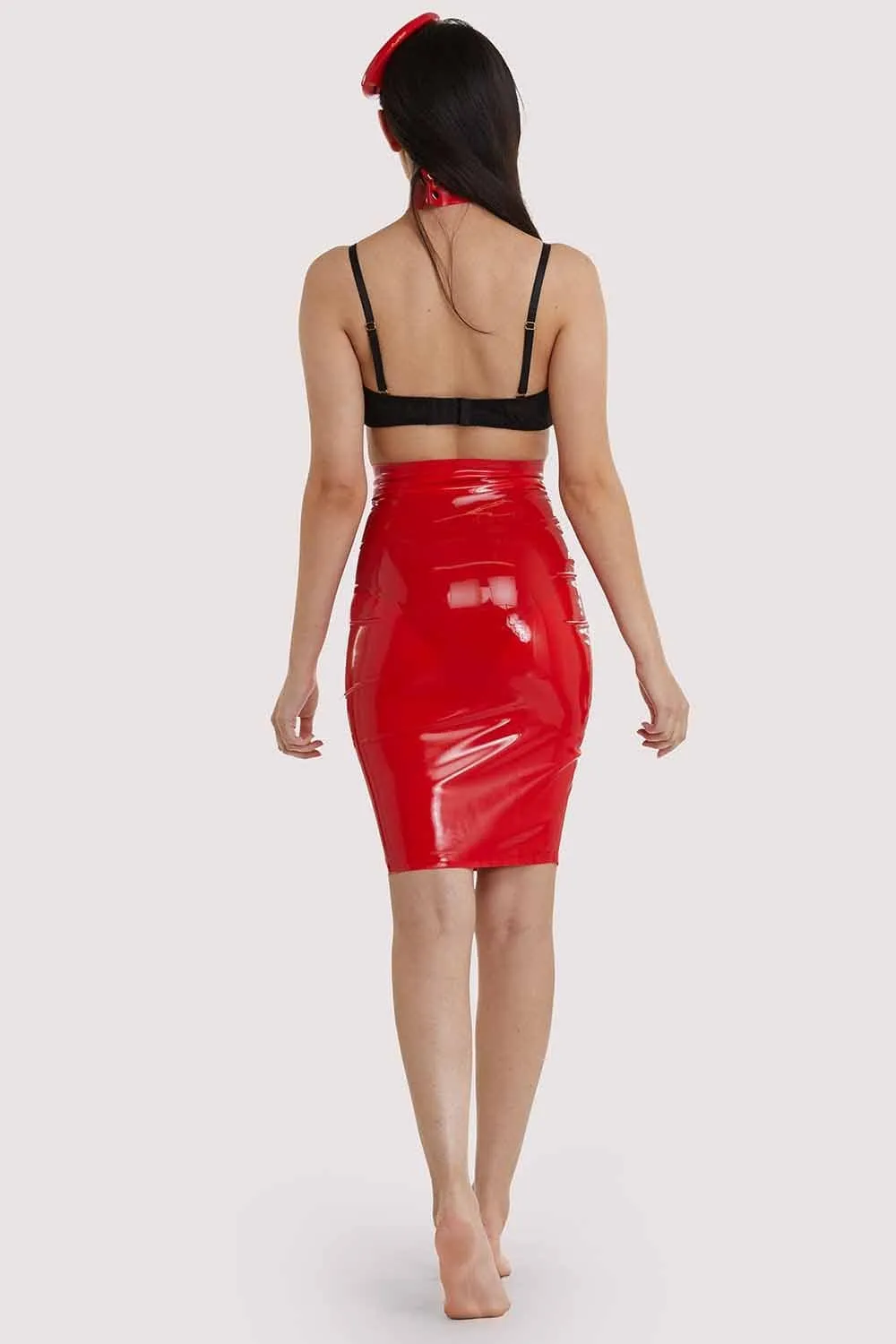 Bettie Page Latex Hobble Skirt