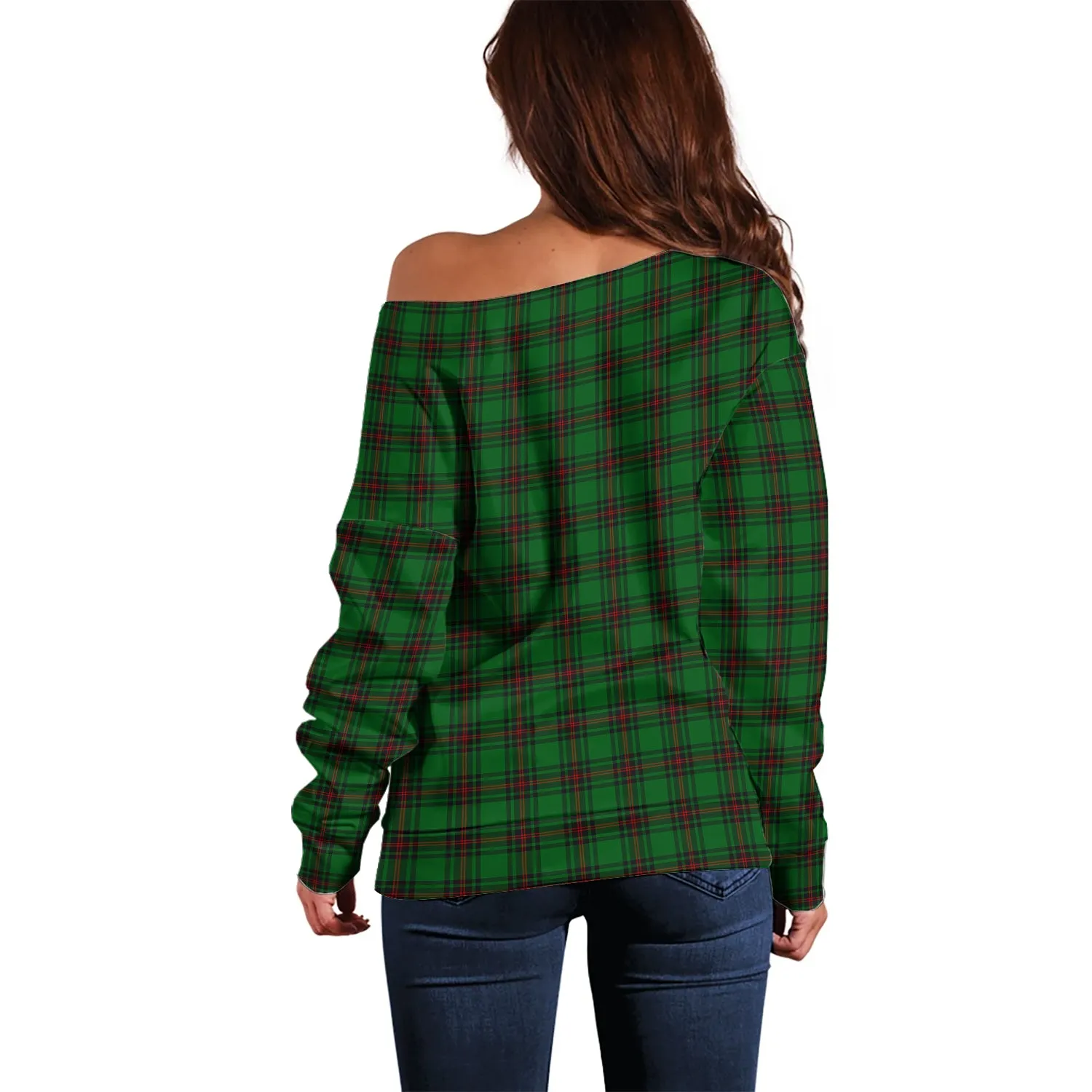 Beveridge Tartan Off Shoulder Women Sweater