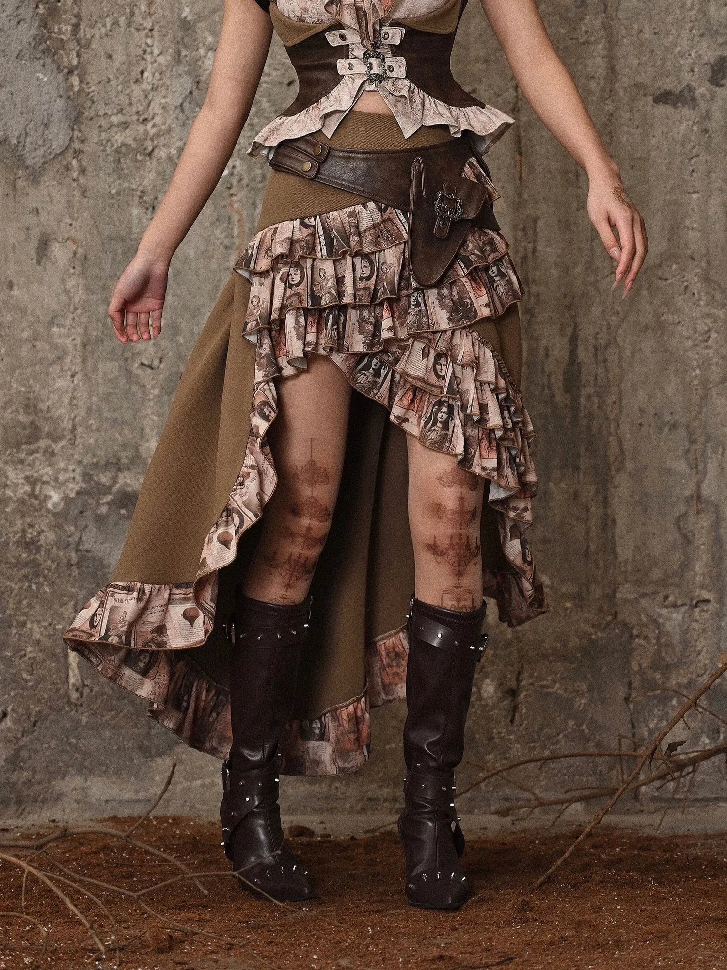 [Blood Supply] Dragon Era steampunk Skirt with waist bag