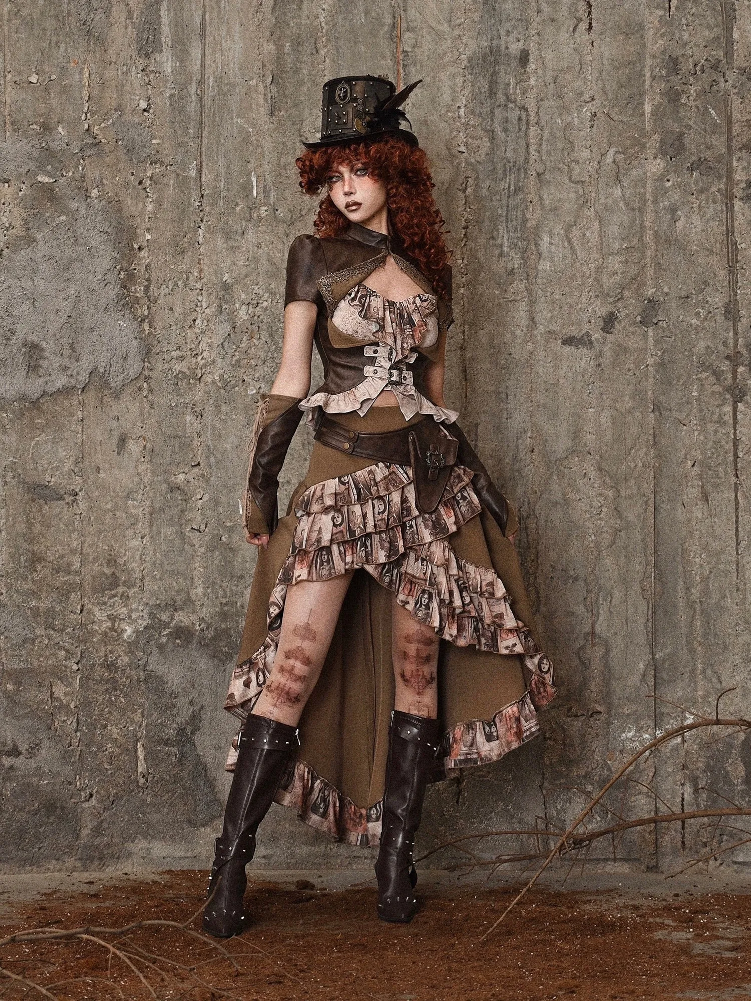 [Blood Supply] Dragon Era steampunk Skirt with waist bag