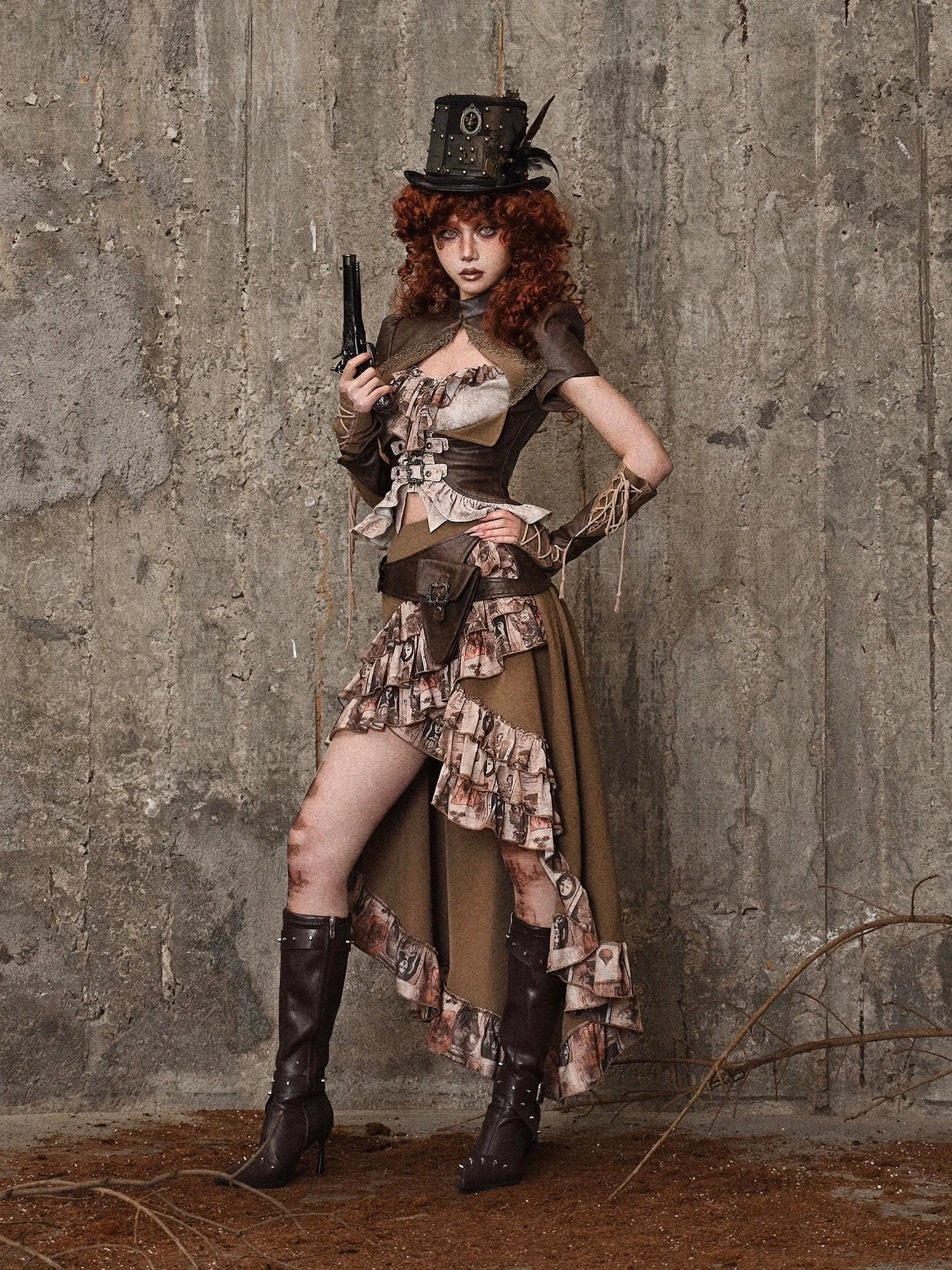 [Blood Supply] Dragon Era steampunk Skirt with waist bag