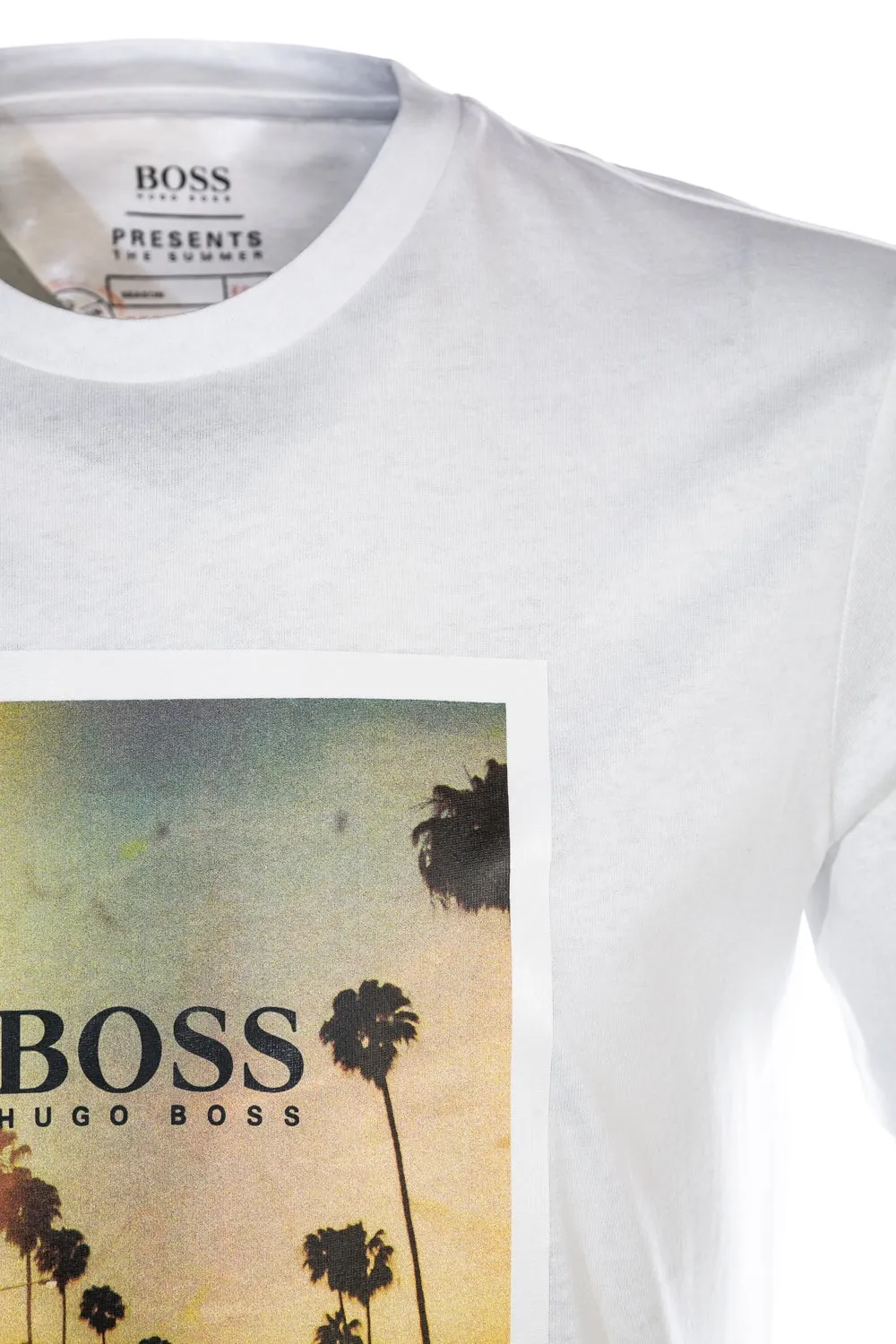 BOSS Tsummer 4 T Shirt in White Palm