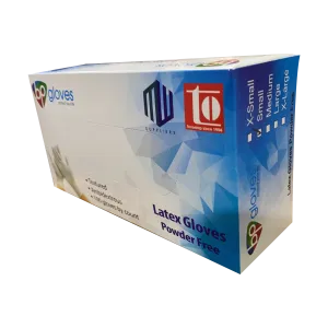 BP Latex Gloves, Powder-Free, size S (Pk: 100 pcs/box)