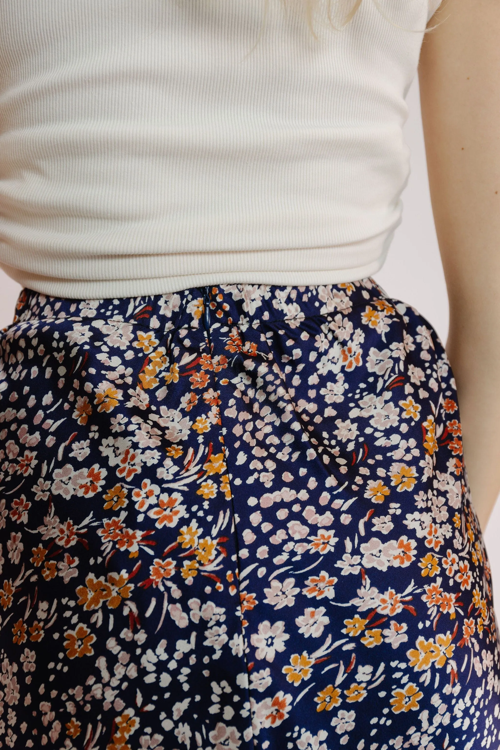 Brandy Skirt in Navy Floral