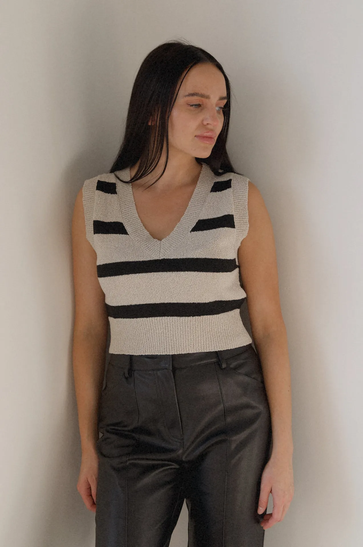 Brianna Striped Vest