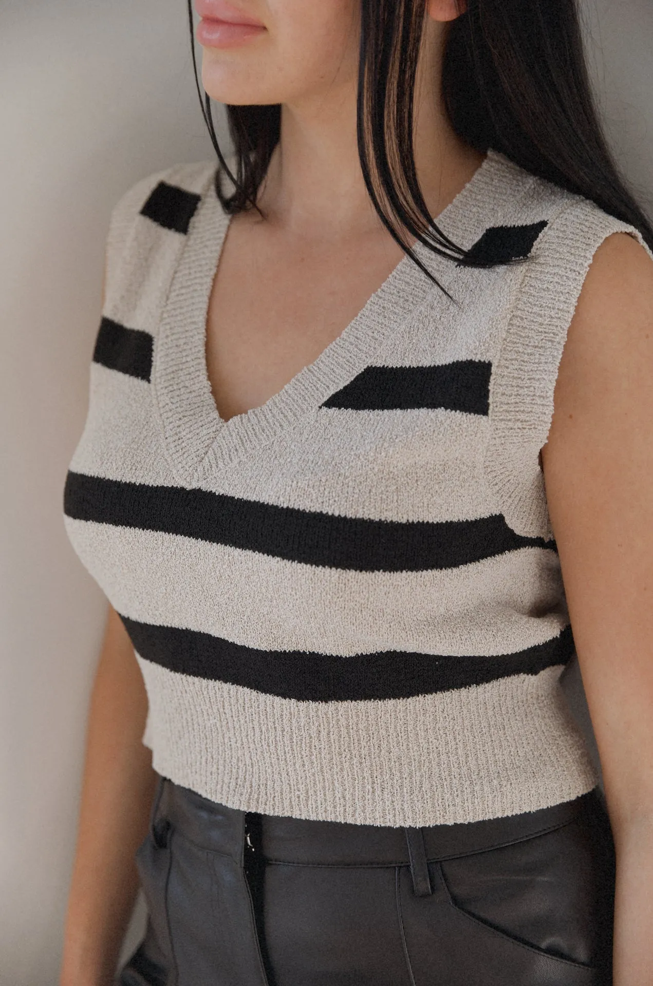 Brianna Striped Vest