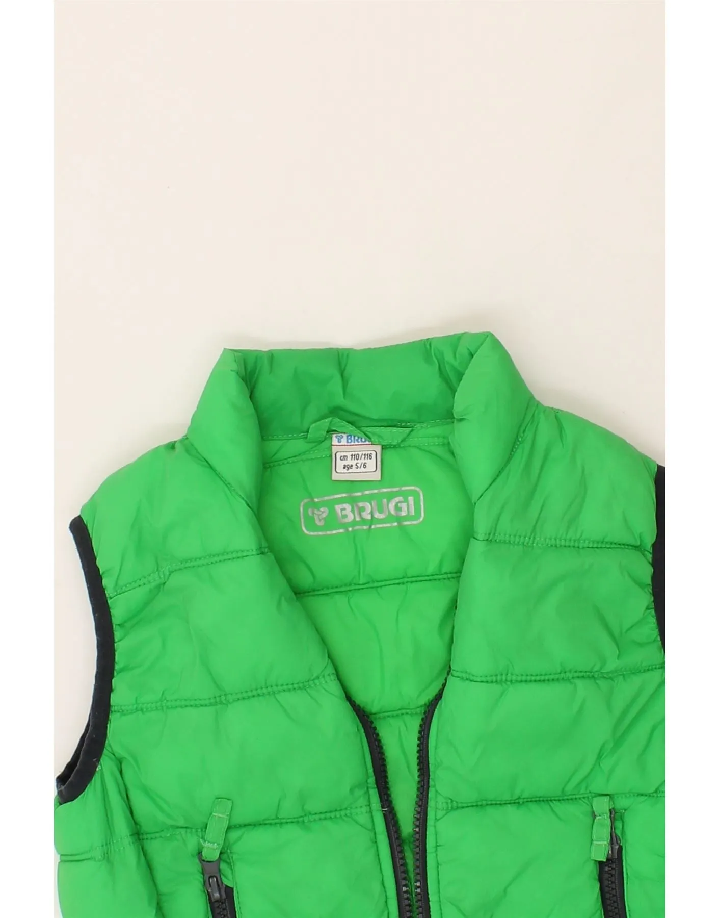 BRUGI Boys Padded Gilet 5-6 Years Green