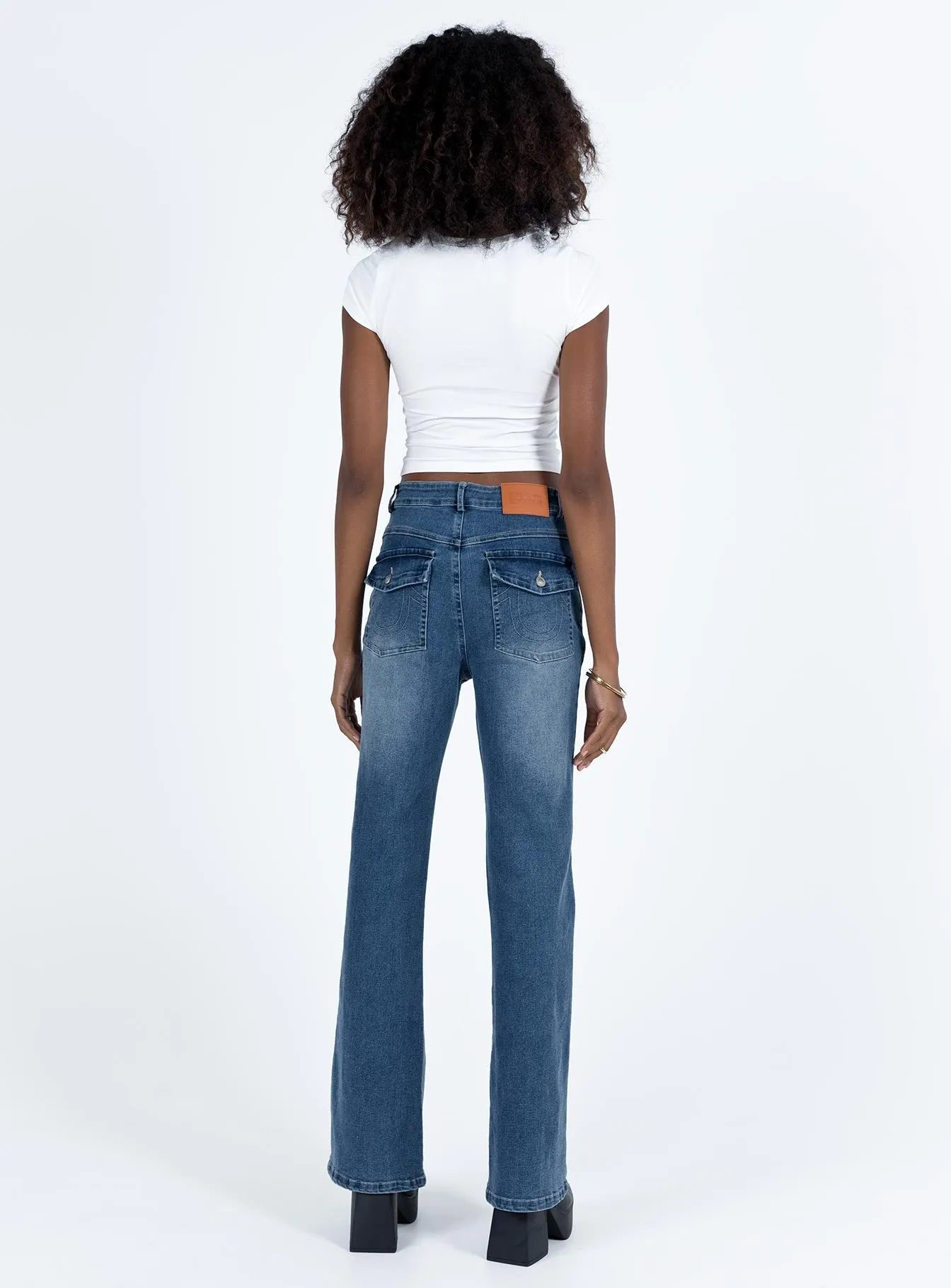 Carvalho Flare Jeans Mid Wash Denim